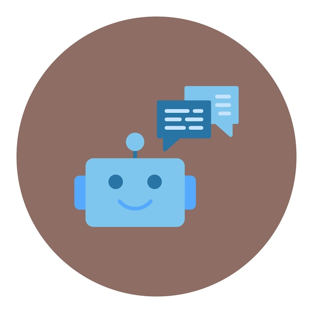 Chat Bot Flat Illustration