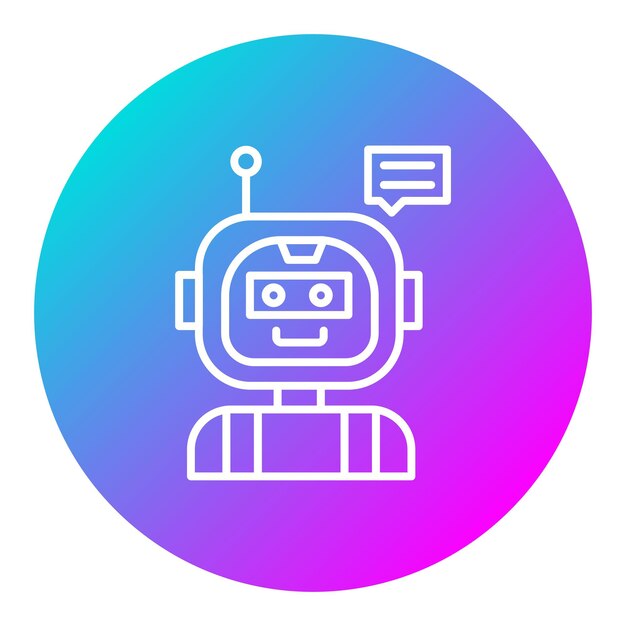 Chat Bot vector icon Can be used for Coding and Development iconset