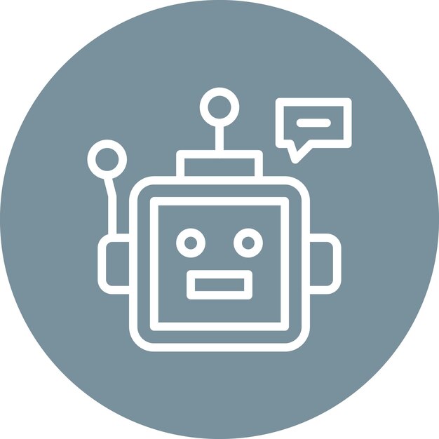 Chat Bot vector icon illustration of Coding and Development iconset