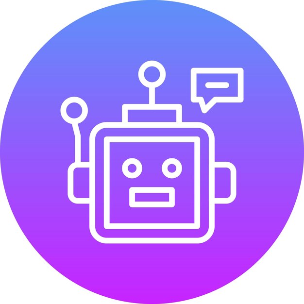 Chat Bot vector icon illustration of Coding and Development iconset