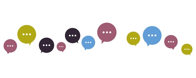 chat bubble and speech flat vector illustration