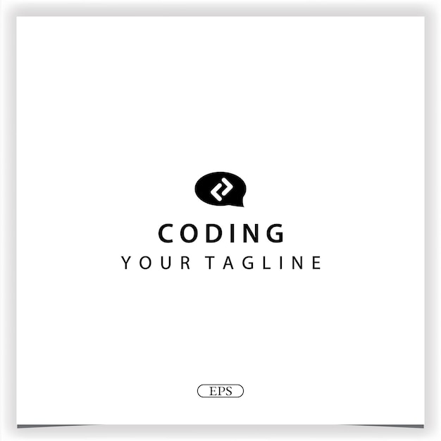 Chat coding or programmer logo premium elegant template vector eps 10
