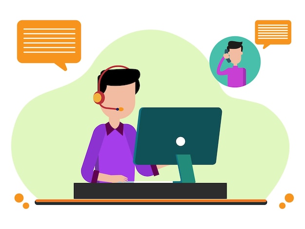 Chat Concept Illustration Stylish and Beautiful