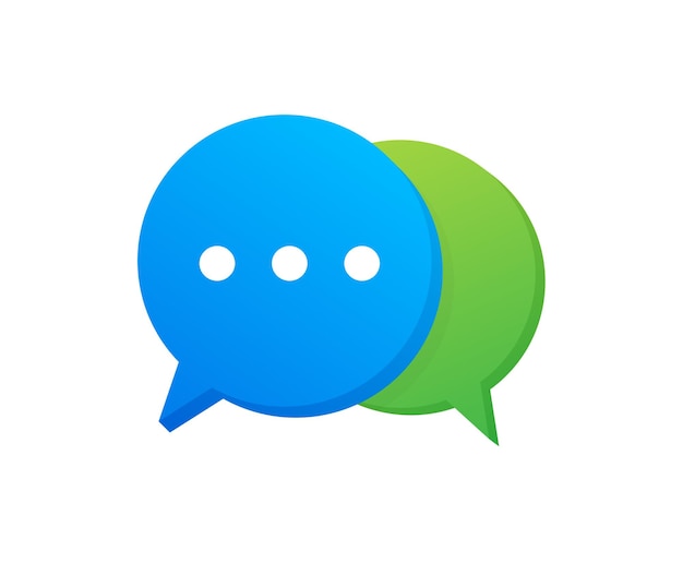 chat message bubbles icon on white background vector stock illustration