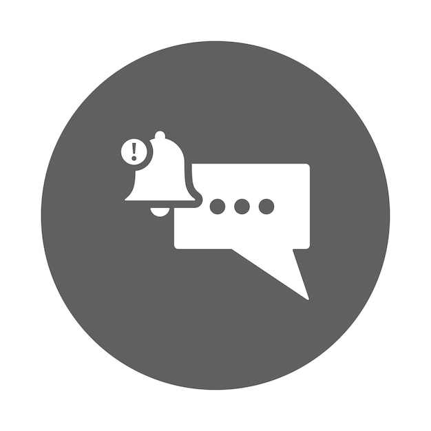 chat notification icon Gray vector graphics