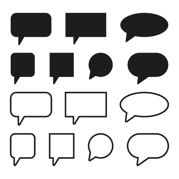 Chat sæt ikon Vektor illustration EPS 10 Stock billede