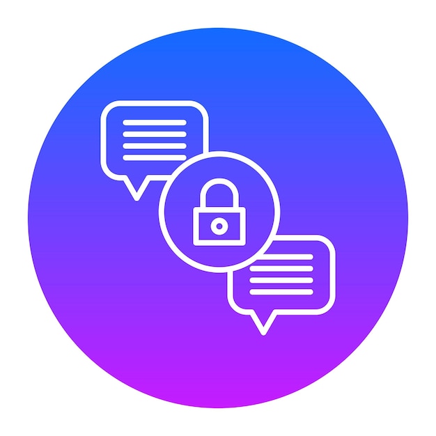 Chat Security Vector Illustration