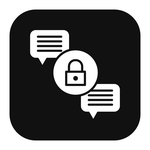 Chat Security Vector Illustration
