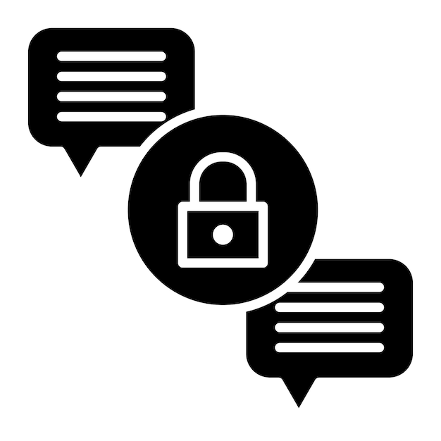 Chat Security Vector Illustration