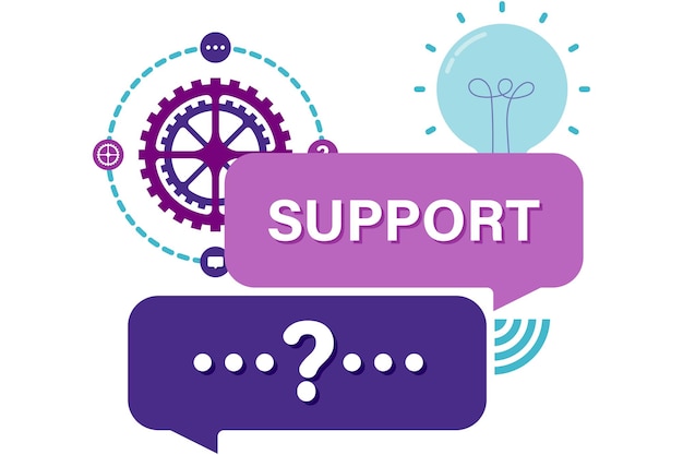 chat support customer service illustration