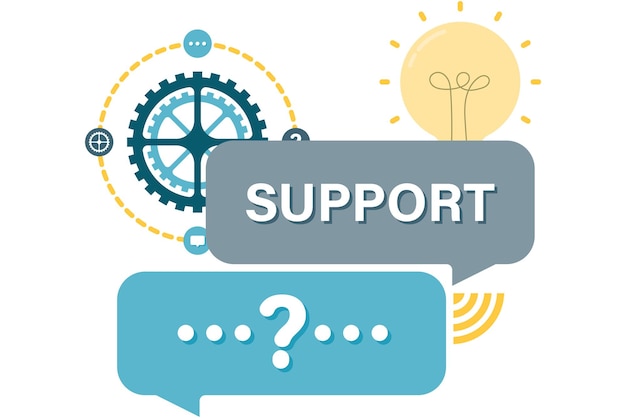 chat support customer service illustration