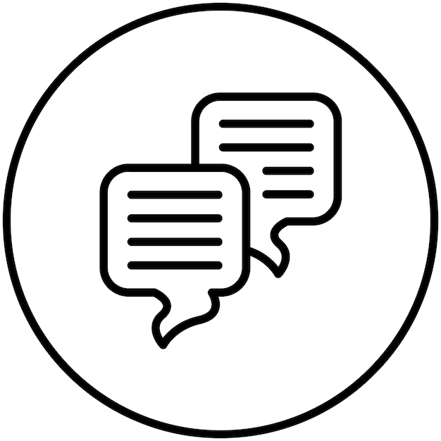 Chat vector icon illustration of Business and Office iconset