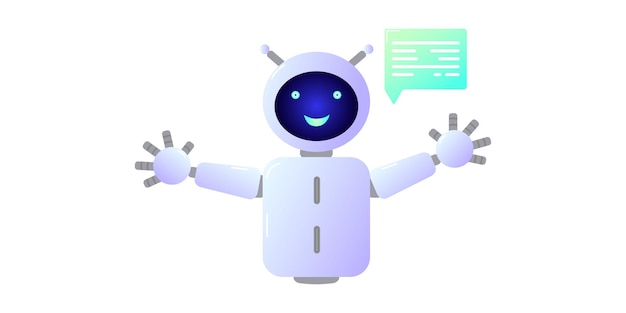 chatbot assistant form robot with ai 3d