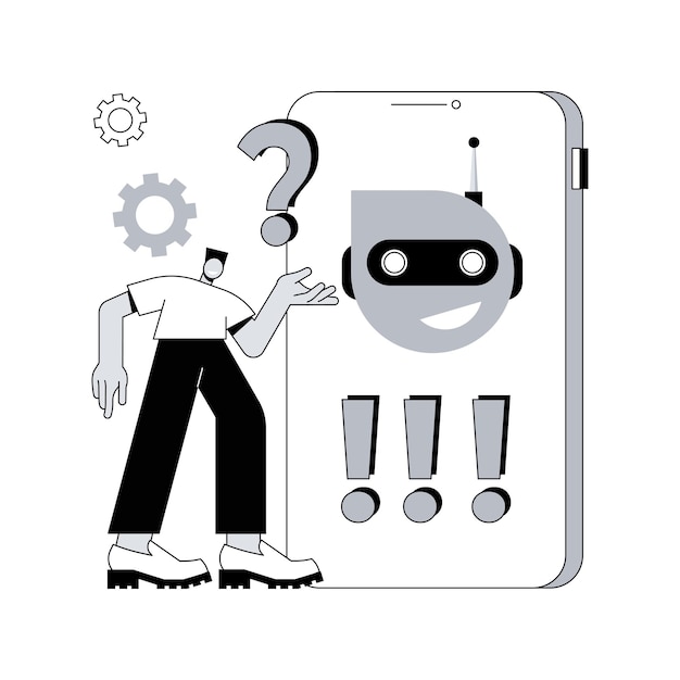 Chatbot customer service abstract concept vector illustration