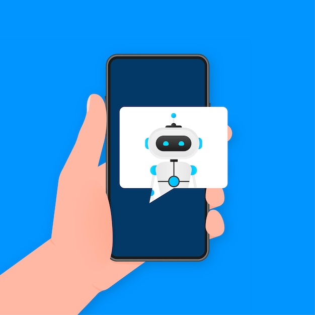Chatbot-ikonkoncept chatbot eller chatterbot Robot Virtuel Assistance Of Website