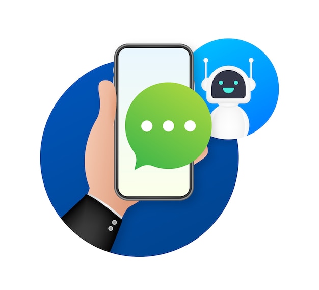 Chatbot symbol concept illustration
