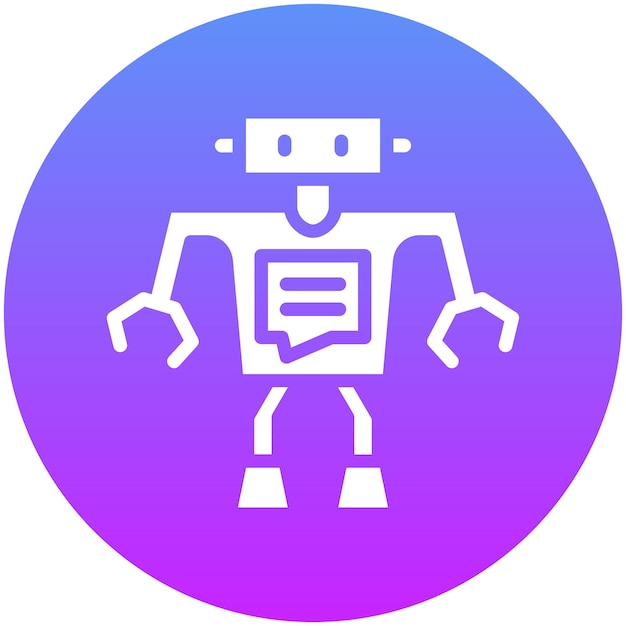 Chatbot vector icon illustration of Robotics iconset