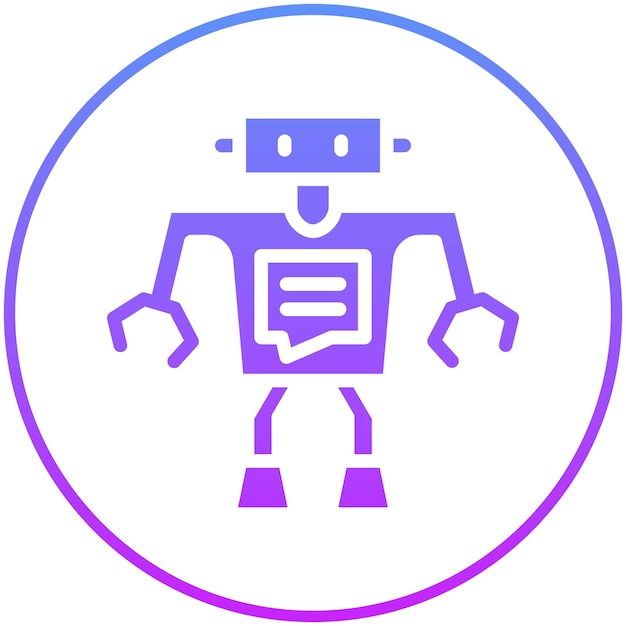 Chatbot vector icon illustration of Robotics iconset