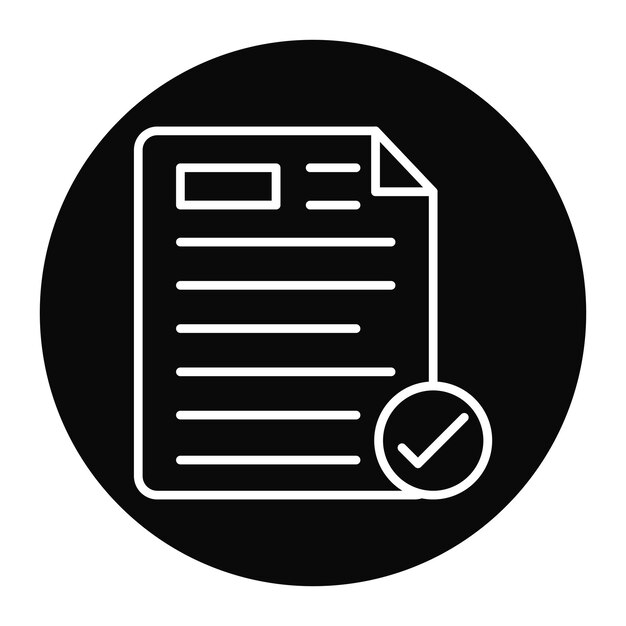 Check File vector icon Can be used for Documents And Files iconset