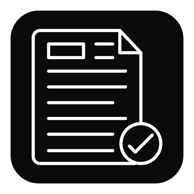 Check File vector icon Can be used for Documents And Files iconset