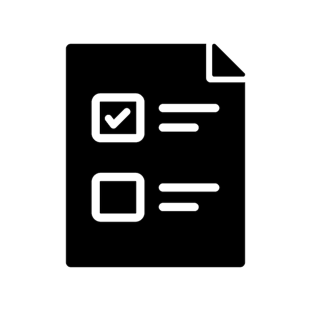 check list icon vector todo list task solid black flat symbol icon eps 10