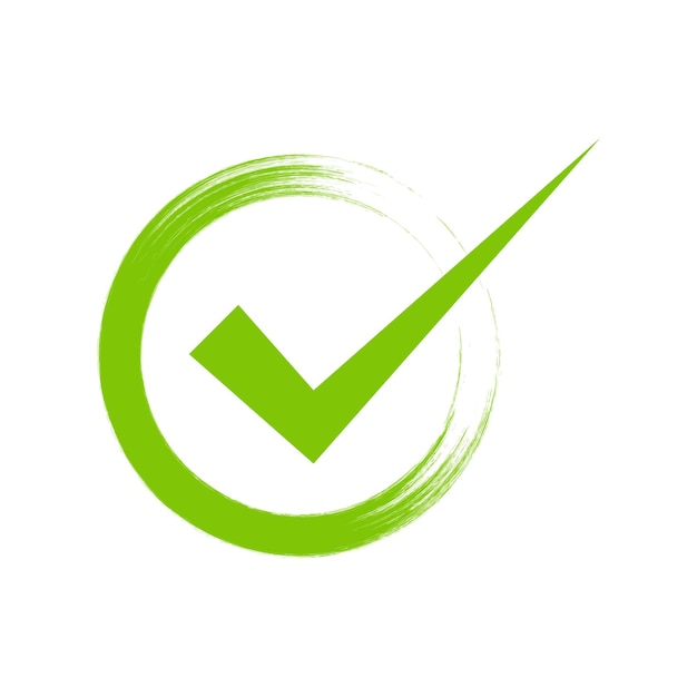 Check mark circles brush stroke