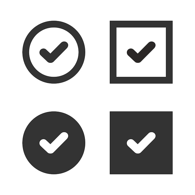 check mark icon logo vector for website designs