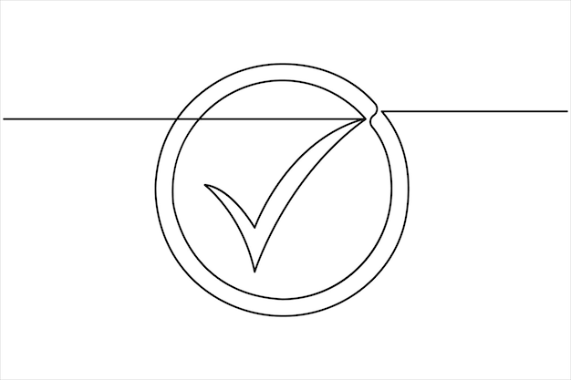check mark in a circle simple outline