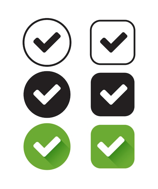 check marks check mark vector icons isolated vector illustration stock illustration