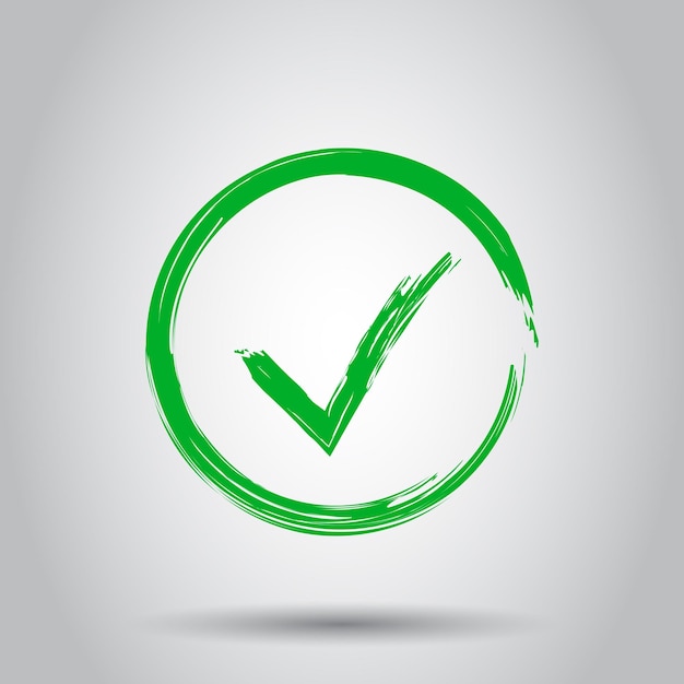 Check marks ok accept icon Business concept vector illustration Yes checkmark symbol