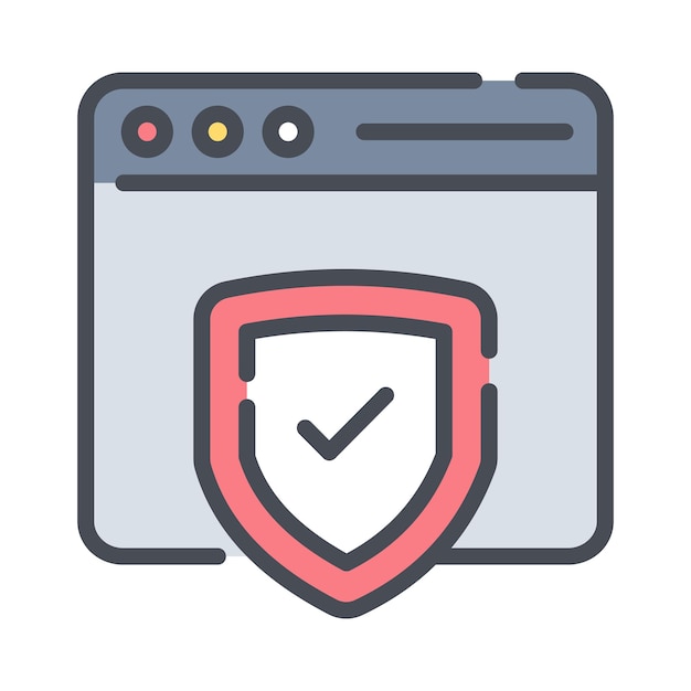check this beautiful vector icon of website security ready to use