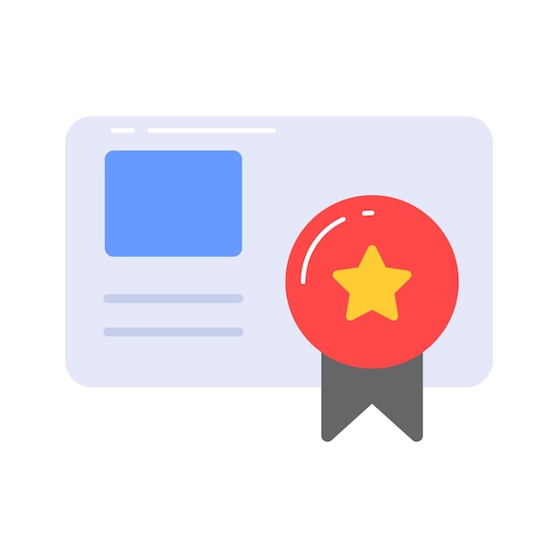 Check this creatively designed vector of certificate in trendy style premium icon