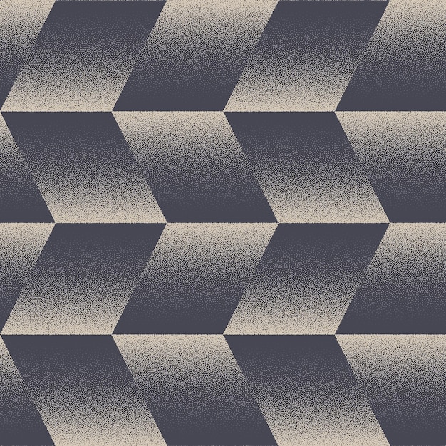 Checkered Parallelogram Seamless Pattern Vector Dotwork Abstract Background