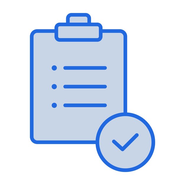 Checklist Blue Tone Illustration
