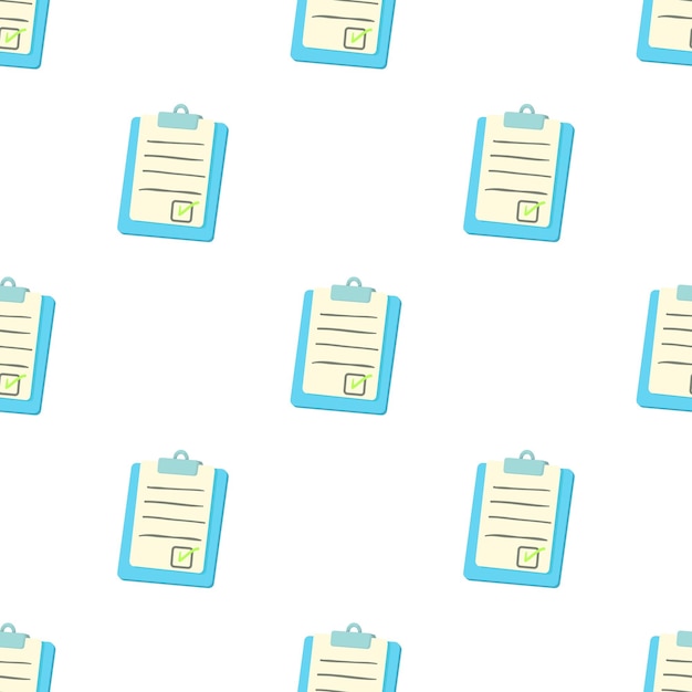 Checklist on a clipboard pattern seamless background texture repeat wallpaper geometric vector