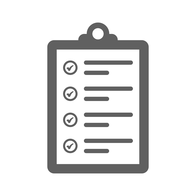 Checklist tasks done icon Gray vector graphics