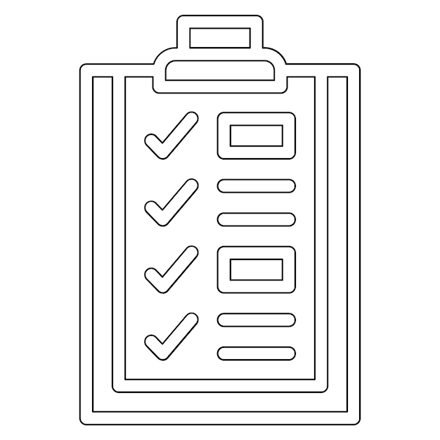 checklist vector icon illustration of coding and development iconset
