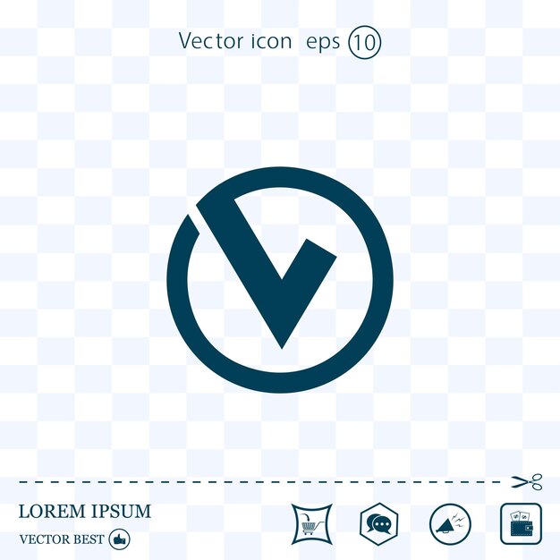 Checkmark vector icon on background Eps 10