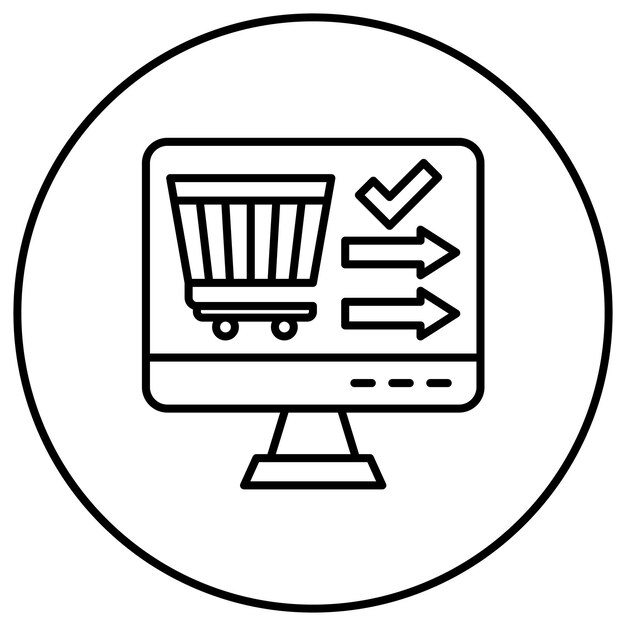 checkout icon vector image can be used for shopping and ecommerce