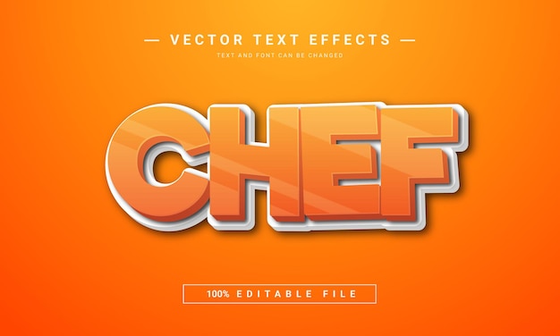 Chef editable text effect