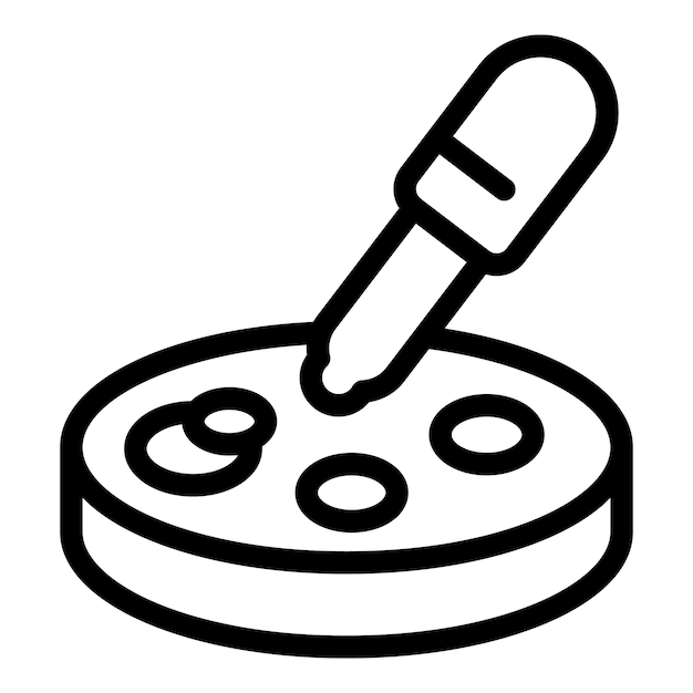 Chemical dropper experiment icon outline vector Scientific discipline