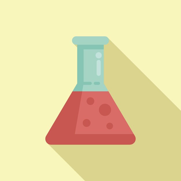Chemical flask icon flat vector Customer feedback Rate client