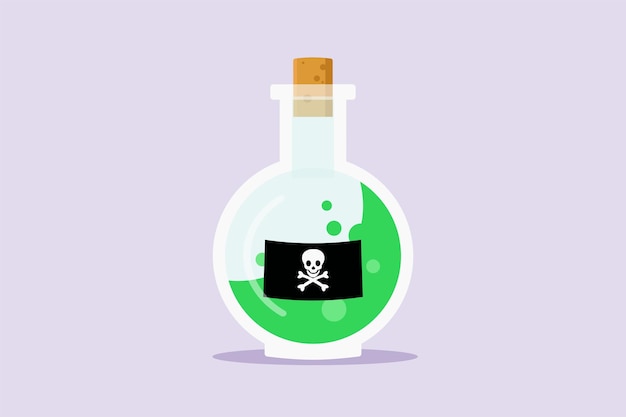 Chemistry and physics laboratory equipment concept Colored flat vector illustration isolated