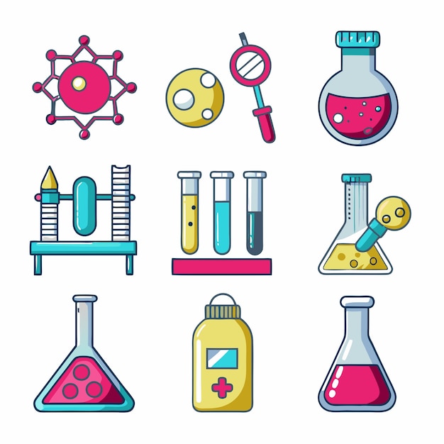 chemistry experiment vector graphics illustration EPS source file format lossless scaling icon desig
