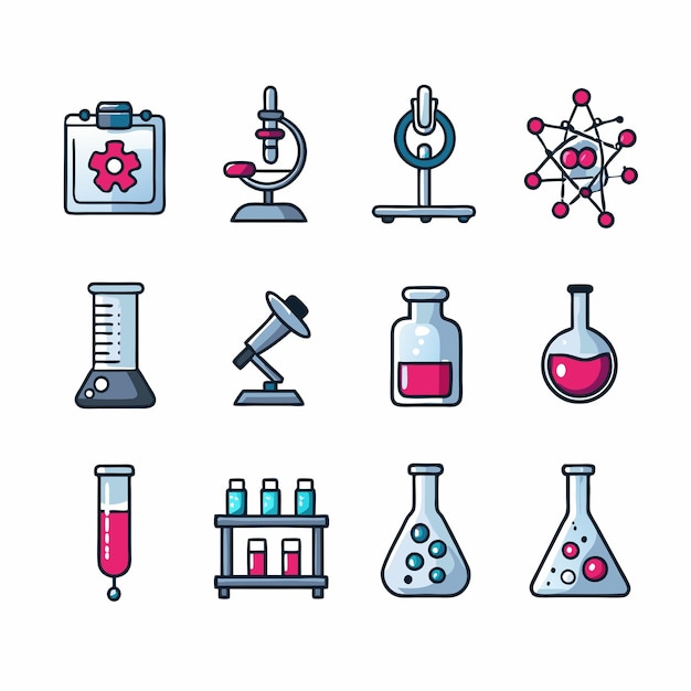 chemistry experiment vector graphics illustration EPS source file format lossless scaling icon desig