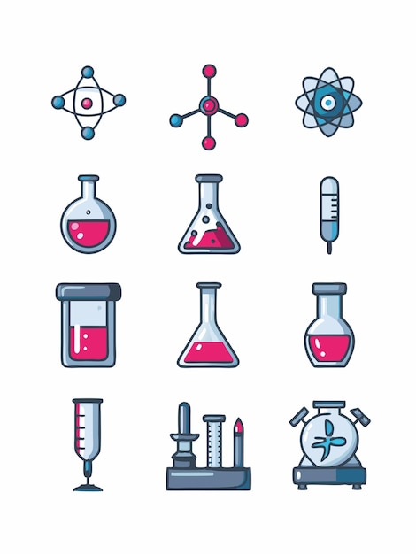 chemistry experiment vector graphics illustration eps source file format lossless scaling icon desig