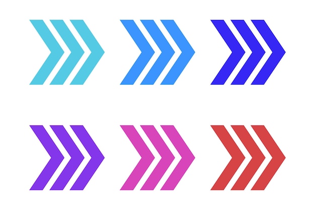 Chevron Arrows Multiple Colours Set