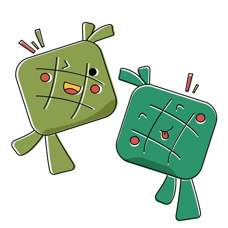 Vektor chibi sticker with smile face