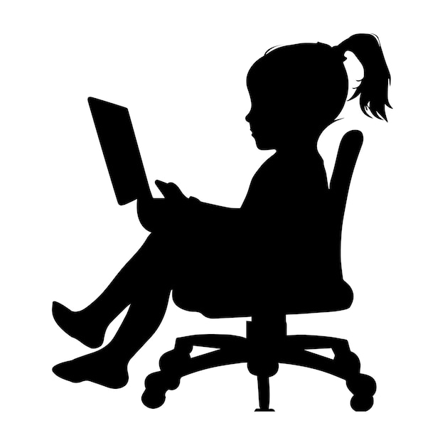 child reading book on the chair
