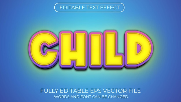 Child text effect